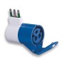 Adattatore Industriale da S17 a 1 presa CEE blu