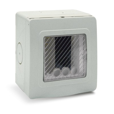 Contenitore Autoportante Stagno IP55 per Tubo Sportello con Membrana Cedibile 1 Modulo Bianco