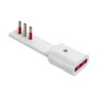 Adattatore Salvaspazio Extra Flat Spina Italiana 10A Presa Italiana 10A Angolata Bianco