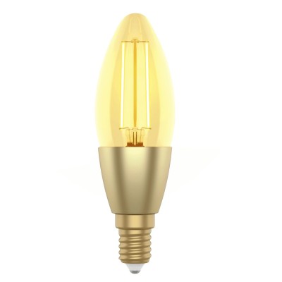 Lampadina Intelligente Candela E14 Ambra Calda 4,9W LED a Filamento Alexa Google Assistant Classe F, R5141