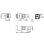 Adattatore Alimentazione DC 2.5x5.5mm Femmina Terminal Block 2 pin
