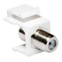 Adattatore Keystone BNC 75 Ohm F/F Bianco