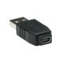 Adattatore Convertitore USB A Maschio a Mini B Femmina Nero
