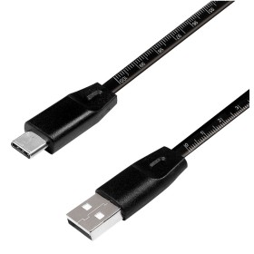 Cavo SuperSpeed USB-C&trade Maschio/USB-A Maschio con Misuratore 1m Nero