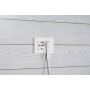 Spina Italiana Ultrapiatta 2P+T 10A Nero