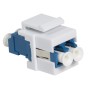Giunto Fibra LC Duplex Monomodale per Keystone Blu e Bianco