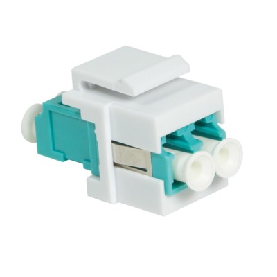 Giunto Fibra LWL LC Duplex Multimodale per Keystone Acqua e Bianco