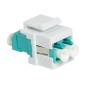 Giunto Fibra LWL LC Duplex Multimodale per Keystone Acqua e Bianco