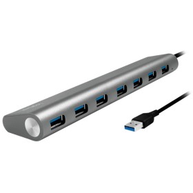 Hub USB 3.0 SuperSpeed 7 porte Alluminio Silver