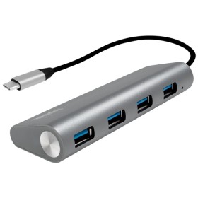 Hub USB-C&trade SuperSpeed 4 Porte Alluminio Silver