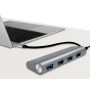 Hub USB-C&trade SuperSpeed 4 Porte Alluminio Silver