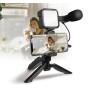 Kit Vlogger Treppiede per Smartphone 4,7''7'' con Luce LED e Microfono Direzionale