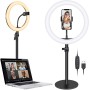 Luce LED Anello 25cm Regolazione Luminosit&agrave Stand Smartphone