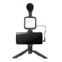 Kit Vlogger Treppiede per Smartphone 4,7''7'' con Luce LED e Microfono Direzionale