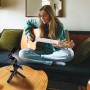 Kit Vlogger Treppiede per Smartphone 4,7''7'' con Luce LED e Microfono Direzionale