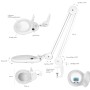 Lampada LED con Lente d'ingrandimento a 5 Diottrie Attacco a Morsetto