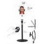 Luce LED Anello 25cm Regolazione Luminosit&agrave Stand Smartphone