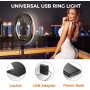 Luce LED Anello 25cm Regolazione Luminosit&agrave Stand Smartphone