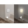 Luce Notturna LED Quadrata con Sensore Crepuscolare Bianco Caldo