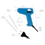 Mini pistola per Colla a Caldo, 10W, blu
