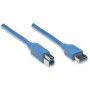 Cavo USB 3.0 A maschio/B maschio 0,5 m blu