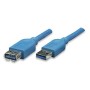 Cavo Prolunga USB 3.0 A maschio/A femmina 1m Blu