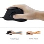 Mouse Verticale Ottico Ergonomico USB 1000dpi Nero