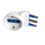 Adattatore spina 16A prese bipasso/Schuko 90&deg Bianco