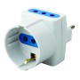 Adattatore Triplo Schuko Spina 2P+T Prese 2P+T 10A