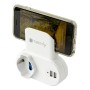 Adattatore Presa bipasso/Schuko 2 USB 1A con porta telefono