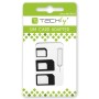 Adattatore Scheda SIM (4 in 1) nano-SIM, Micro-SIM e SIM Nero