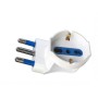 Adattatore spina 16A prese bipasso/Schuko 90&deg Bianco