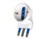 Adattatore spina 16A prese bipasso/Schuko 90&deg Bianco