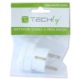 Adattatore spina Schuko a presa 10/16A Bianco