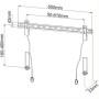 Staffa Muro Fissa Slim con Distanziali TV LED LCD 40-65'' Nero