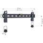 Staffa Muro Fissa Slim con Distanziali TV LED LCD 23-55'' Nero