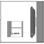 Supporto a muro per TV LED LCD 13''-37'' fisso Bianco