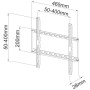 Supporto a Muro Fisso Slim per TV LED LCD 23-55'' Bianco