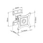 Supporto a muro per TV LED LCD 13''-30'' full motion Bianco