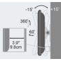 Supporto a muro per TV LED LCD 13''-30'' full motion Bianco
