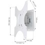 Supporto a muro per TV LED LCD 19 - 37'' inclinabile 1 snodo Bianco