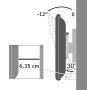 Supporto a muro per TV LED LCD 19 - 37'' inclinabile 1 snodo Bianco
