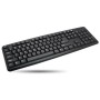 Tastiera 104 tasti USB layout americano Nero