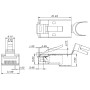 Plug Cat.6 / 6A / 7 / 7A RJ45 Schermato per Cavo Rigido/Flessibile