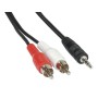 Cavo Stereo Jack 3, 5 mm a 2 x RCA maschio 5 mt