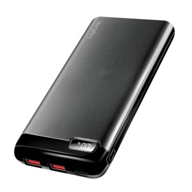 Power Bank 10000 mAh 2x USB-A 1x USB-C&trade con Display PD e QC Nero