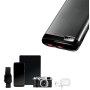 Power Bank 10000 mAh 2x USB-A 1x USB-C&trade con Display PD e QC Nero