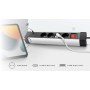 Presa Multipla a 4 vie con Presa USB-C&trade PD e USB-A QC per la Ricarica Veloce