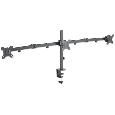 Supporto da Scrivania per 3 Monitor 13-27'' con Morsetto
