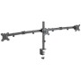 Supporto da Scrivania per 3 Monitor 13-27'' con Morsetto